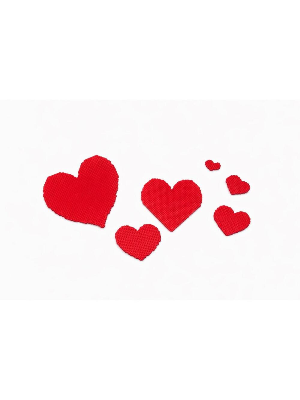 HANDMADE PLASTIC CANVAS VALENTINE'S DAY HEART MAGNETS SET OF 3